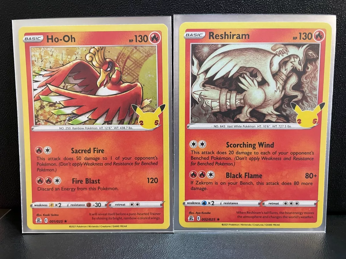 Reshiram - 002/025 Celebrations 25th Anniversary Holo Rare Pokemon