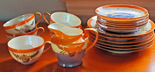 Antique 1920s-1930s 18-Piece TT Takito Lusterware Porcelain Tea Set from Japan