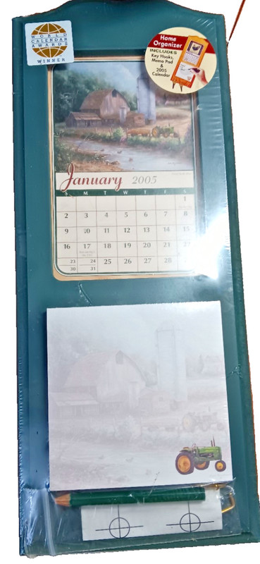 VINTAGE John Deere Moline, ILL Wooden Wall Calendar/Organizer