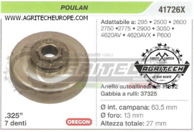 41726X Oregon Clutch Sprocket For Poulan Chainsaw P600 .325'' 7 Teeth