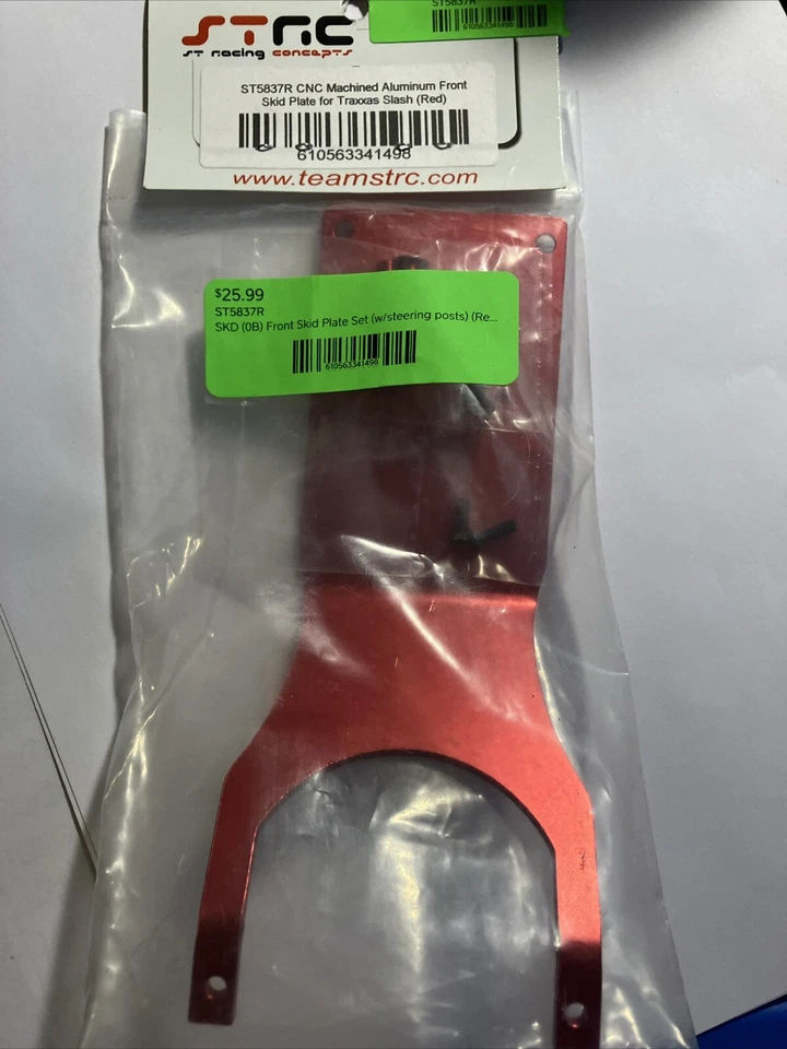 STRC Slash Red Alum ST5837R Skid Plate & ST3636R Front Knuckles - Image 4 of 4