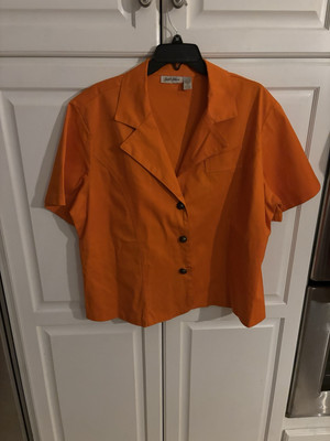 Gold Flava Womens Cotton Blouse Size 22 Orange