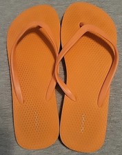 Old Navy Orange Rubber Slip-On Flip Flops - Size 8
