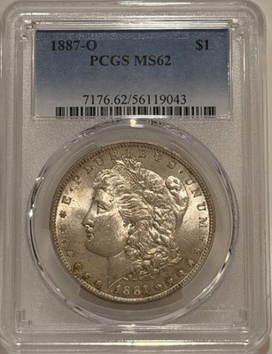 1887 O Morgan Silver Dollar PCGS MS62 Better Date Morgan