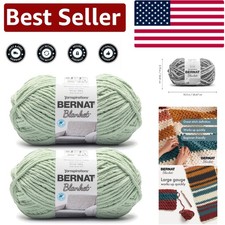 Machine Washable Clary Sage Yarn - 2 Pack of 220 Yards, Ideal for Quick Projects