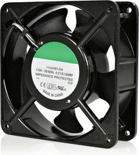 120Mm Axial Rack Muffin Fan for Server Cabinet, 115V, AC Cooling, Low Noise  Qu