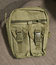 Green Tactical MOLLE Waist Pack with Buckle, Zip Closure, Adjustable Strap