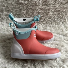 Xtratuf Womens 6 Inch Ankle Deck Boot Waterproof Coral Size 5 New In Box