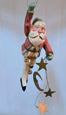 House of Hatten Denise Calla Santa Moon Star Enchanted Forest Christmas Ornament