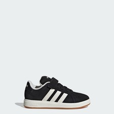 NIB Adidas Kids Grand Court Alpha 00s Tennis Shoes Black Off White Gum Size 2