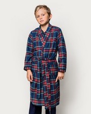Petite Plume Kid's Brushed Twill Robe Windsor Tartan Sz 9/10