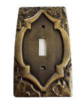 VTG Amerock Carriage House Brass Single Light Switch Wall Plate Cover-5x3 1/8"