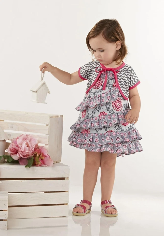 New Look Sewing Pattern 6357 Toddlers Girls ½ - 4 Dress Top Bolero Ruffled Short - image 4 of 4