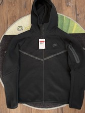 Nike Tech Fleece Full Zip Hooded Hoodie w/ Pockets Black Men's Size Large