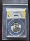 1953 S Franklin Half Dollar MS65 Frosty White Just Graded New Holder  Beautiful