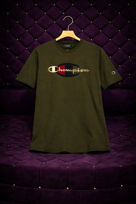 Champion Heritage Script Logo Ss T Shirt L