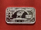 1 Gram Solid Silver Bar Depicting A Large Buck. Fine .999 Silver. Great Gift!
