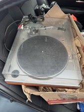 Vintage Turntable Sanyo Tp-1030 Record Player with Dust Cover -FOR PARTS ONLY