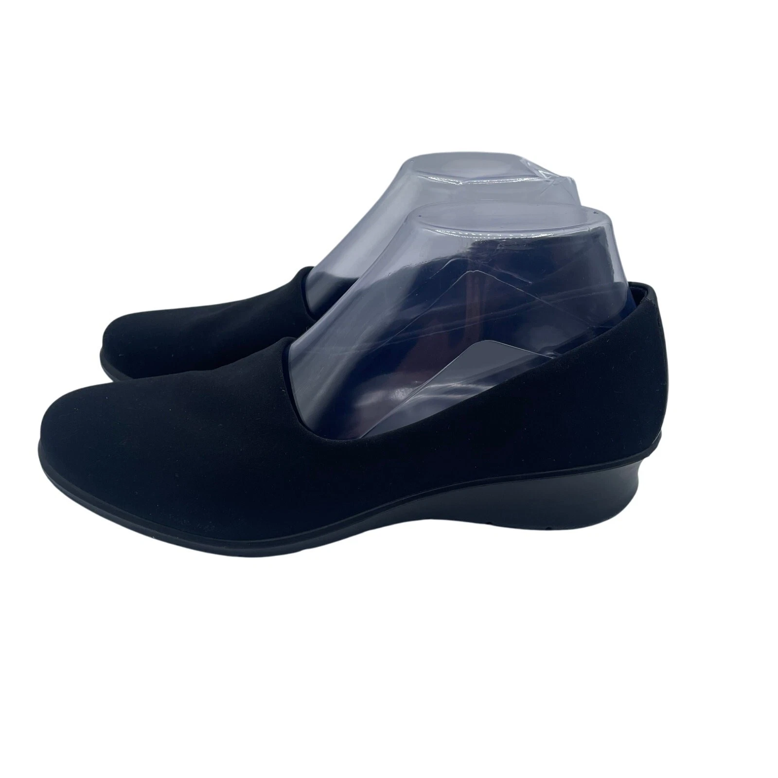 Mocassini ECCO Felicia in pelle elasticizzati con zeppa neri donna 37 6 6 5