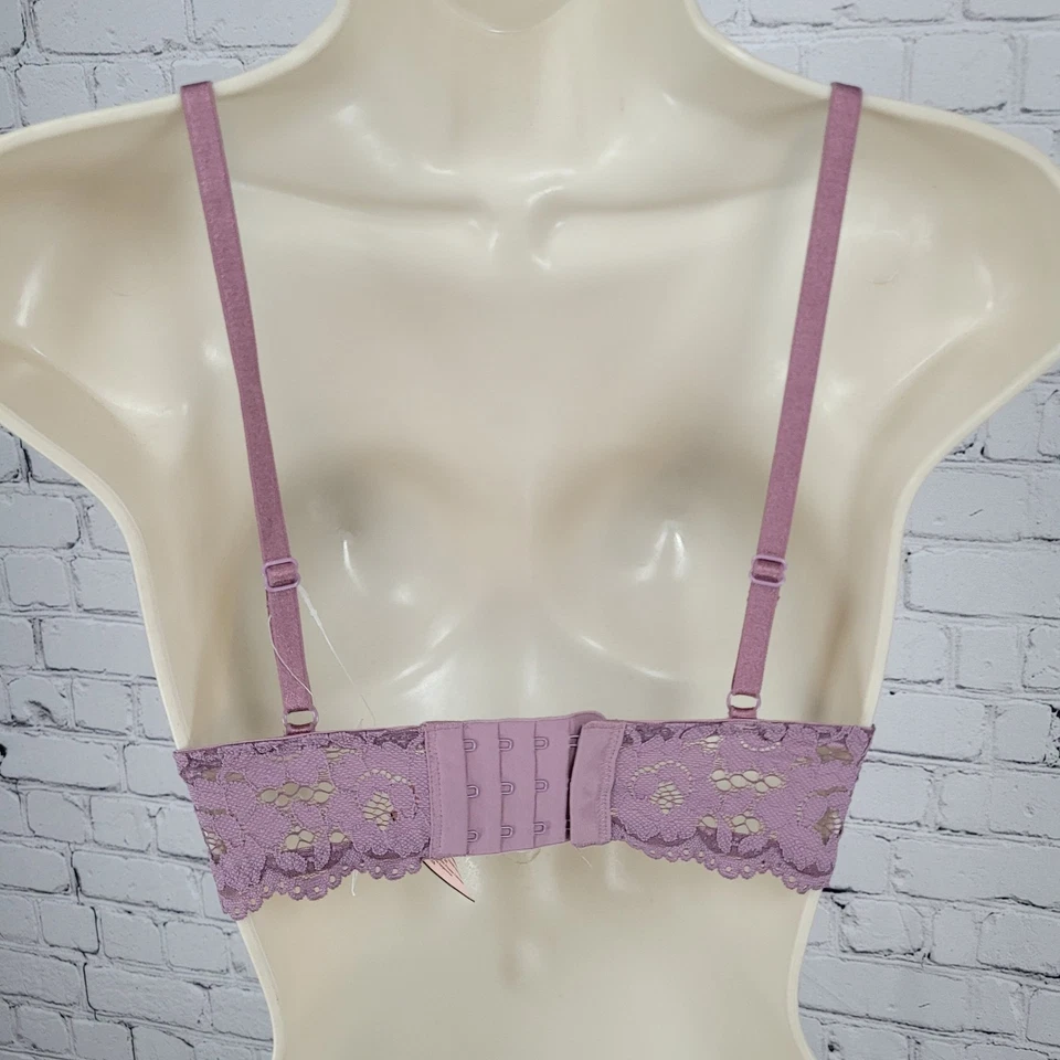 NWT Momanda Orchid Rose Purple Lace Lightly Padded Nursing Bra Size 32C - Image 2 of 4