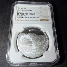 2022 Silver Proof 1oz £2 coin "City Views - Rome " NGC PF70 with Case & COA