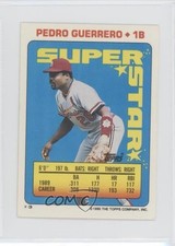 1990 Super Star Sticker Back Cards ( 32 265) Pedro Guerrero Oddibe McDowell 0f6