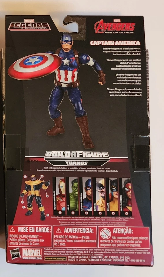 Marvel Legends Capitán América Vengadores Era de Ultrón Thanos Construye una Figura 2015 Foto 2 de 3