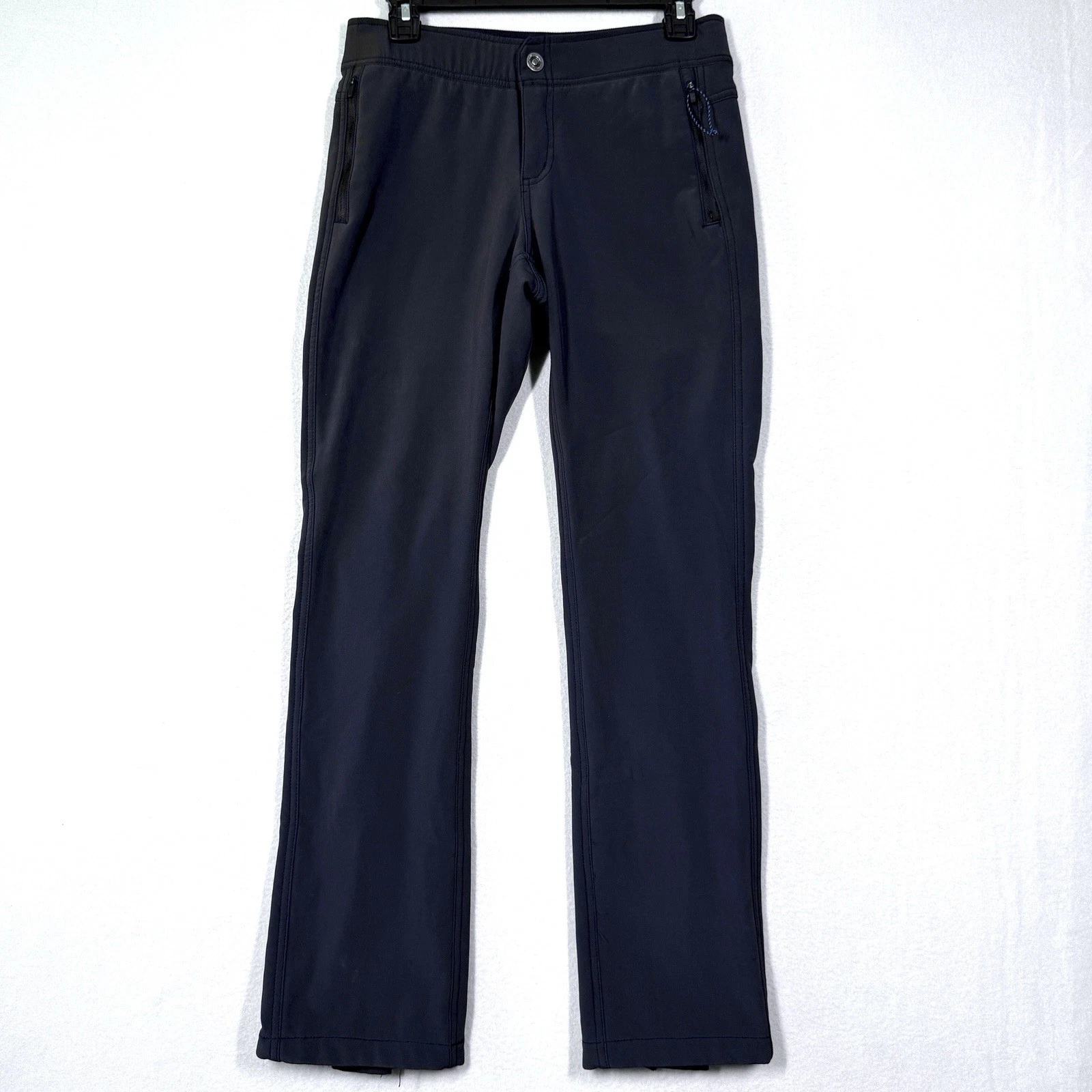 Kuhl Pants Womens 4 Short Black Frost Softshell Tech Fleece Lined Ankle Zip