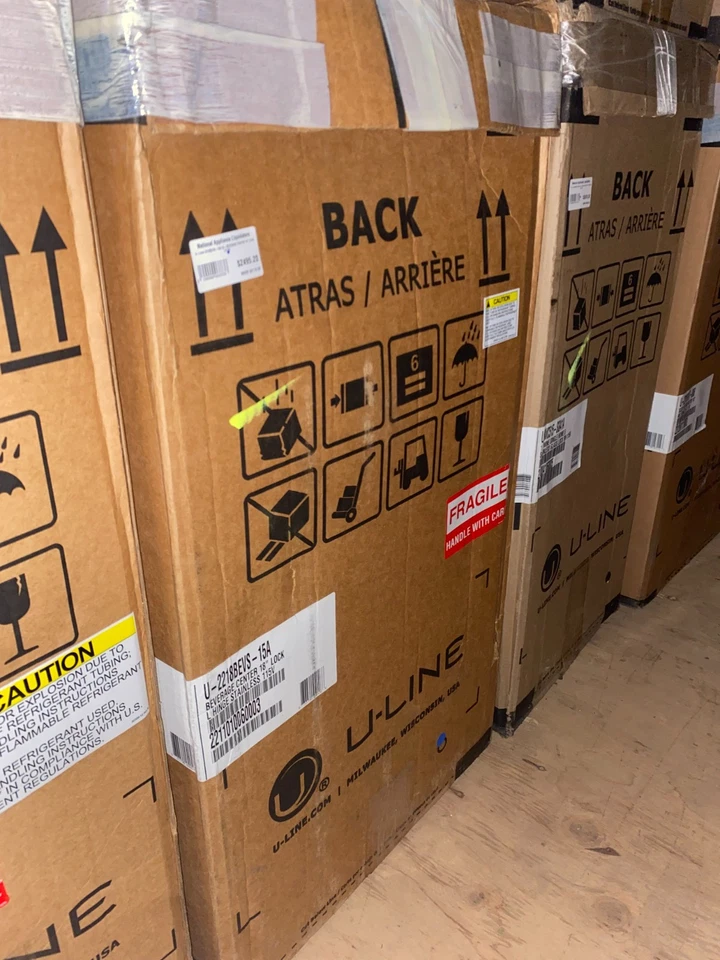 Centro de bebidas incorporado U-Line serie 2000 U2218BEVS15A 18 pulgadas #6883 acero inoxidable Foto 2 de 2