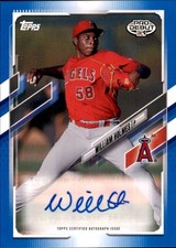 2021 Topps Pro Debut Autograph Blue /150 William Holmes #PD-6 Angels Numbered RC