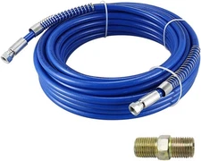 Willbebest 50ft 1/4" Airless Paint Spray Hose Sprayer Light Flexible Fiber Tube 