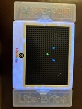 Hasbro Lite Brite White Battery Operated With Pegs and Case - Tested