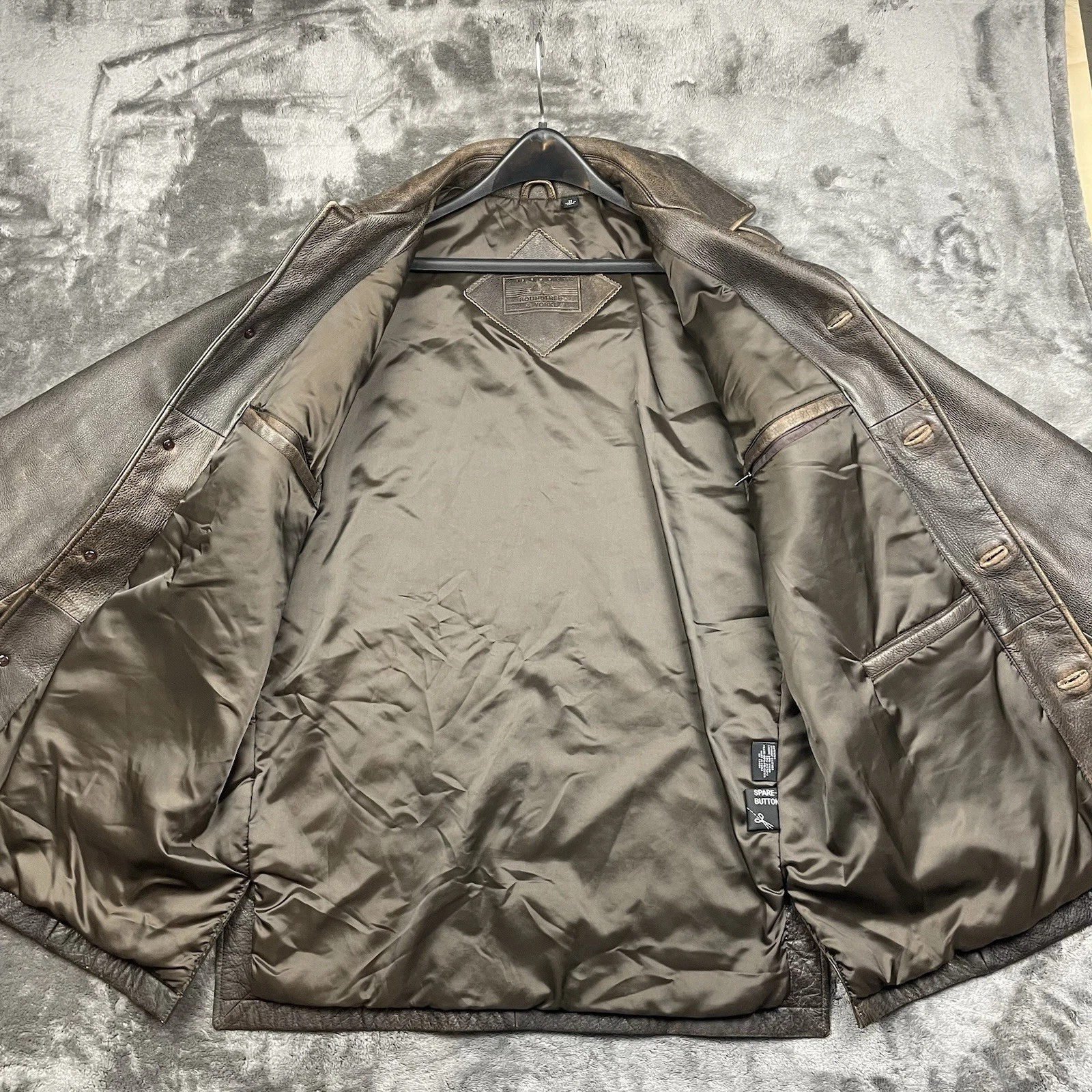 DEAN WINCHESTER SUPERNATURAL BROWN CAR COAT DISTRESSED MEDIUM ROUNDTREE & YORKE image 15