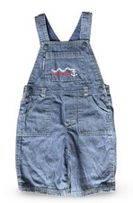 Vintage Buster Brown Denim Overalls 3T Nautical Anchor Kidcore Retro 90s Style