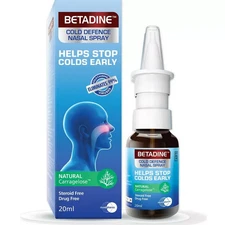 BETADINE Adult Cold Defence Nasal Spray 20ml Helps Stop Colds Early FREE SHIP