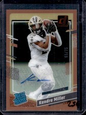 2023 Panini Clearly Donruss Kendre Miller Rated Rookie Auto Orange RC #/75
