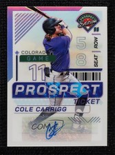 2024 Panini Prospect Edition Silver Prizm Signatures Cole Carrigg #84 Auto 0lj0