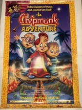 The Chipmunk Adventure 1987 Movie Poster Alvin Simon Theodore 27x40