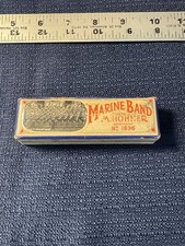 Vintage M. Hohner Marine Band Harmonica No. 1896 - Key Of G in Original Box