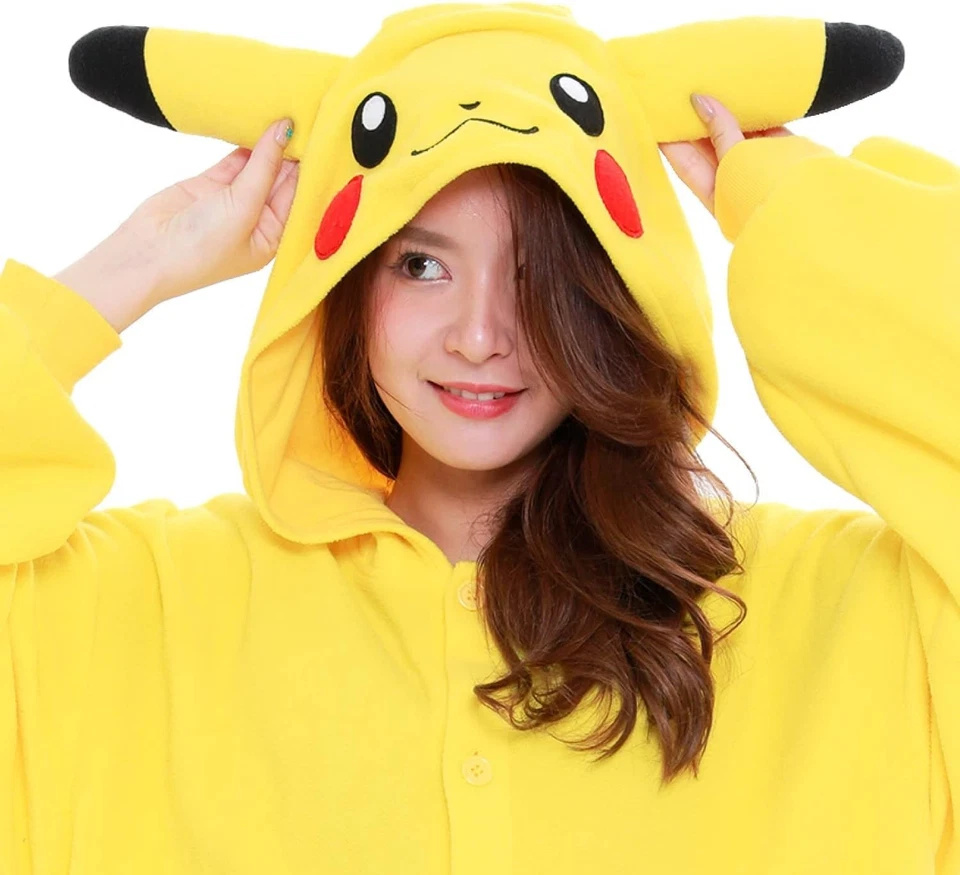 SAZAC Pokemon Pikachu Vellón Disfraz Adulto Unisex Juegos con disfraces Halloween Envío gratuito Japón Foto 2 de 4