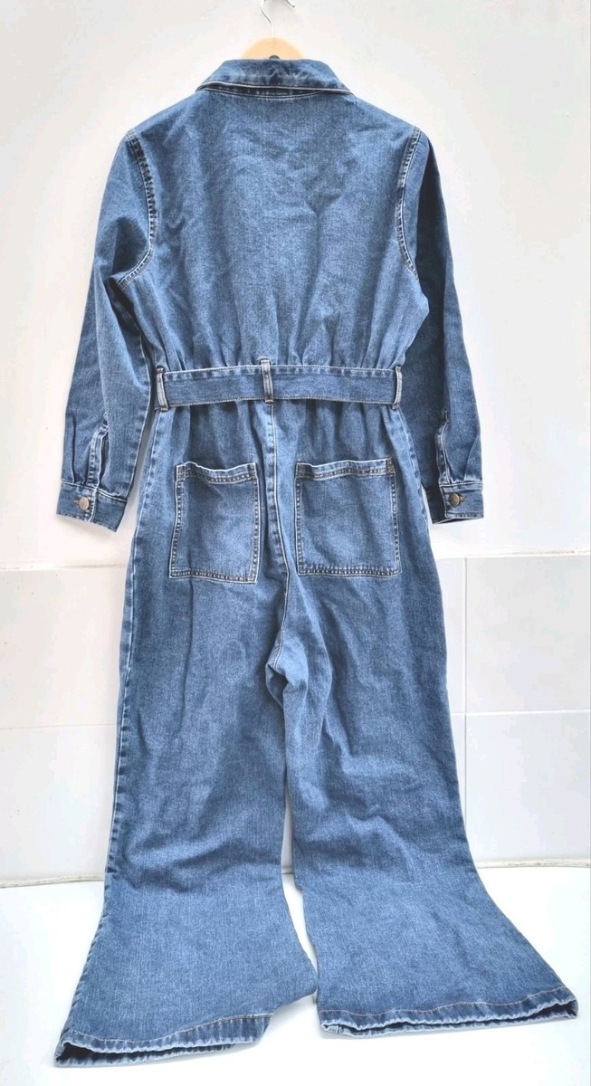 LUCY YAK Blue Denim Jeans Maggie Jumpsuit, Size 18