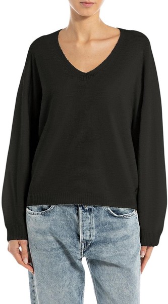 Replay Damen DK3910 Pullover, 098 Black, M-image