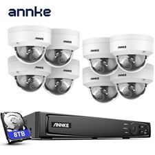 ANNKE 8MP POE Überwachungskamera Set 12MP NVR Farbnacht Mit Audio Fernzugriff