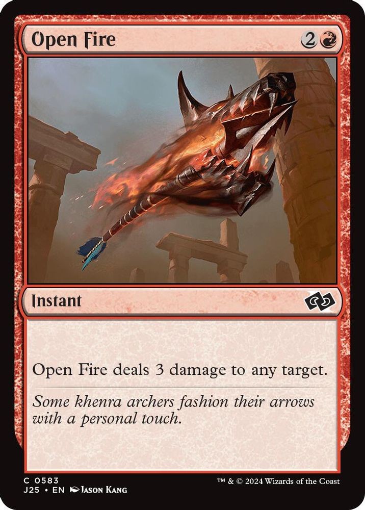 2024 Magic: The Gathering Foundations Jumpstart - Open Fire (#583, C, Near Mint)