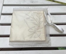 VTG IVORY SATIN LACE BRIDES CLUTCH WEDDING POUCH EMBROIDERED FLOWERS CARDS VOWS