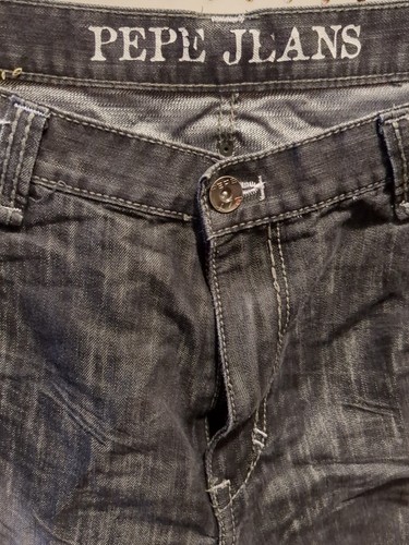 Pepe Jeans London Men's 44 X 34 Black Denim Distressed - Picture 4 of 9