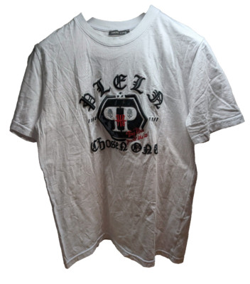 T-Shirt Philipp Plein White with embroideries graphics, Skull Logo, XL authentic