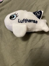 Lufthansa Airlines Plane Small Advertising 5" Plush White Toy Plane