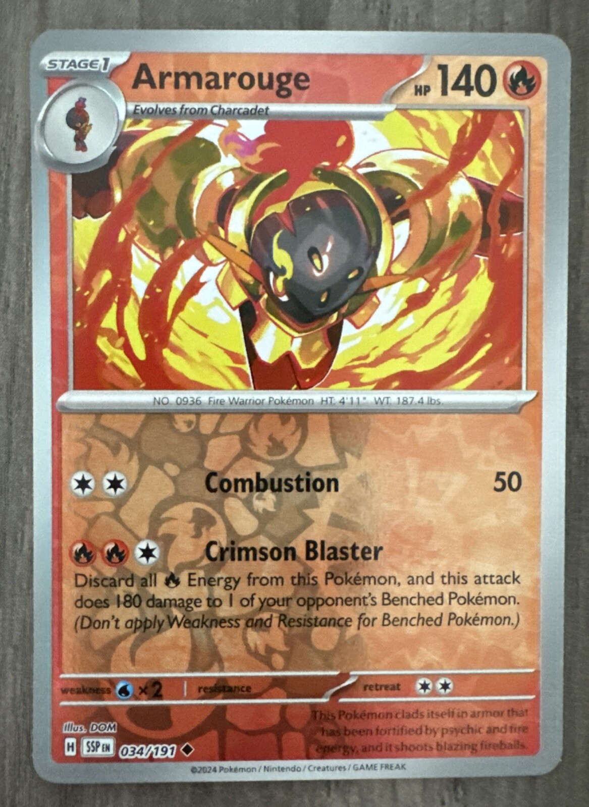 2023 Pokémon Paradox Rift Holo Armarouge 27/182