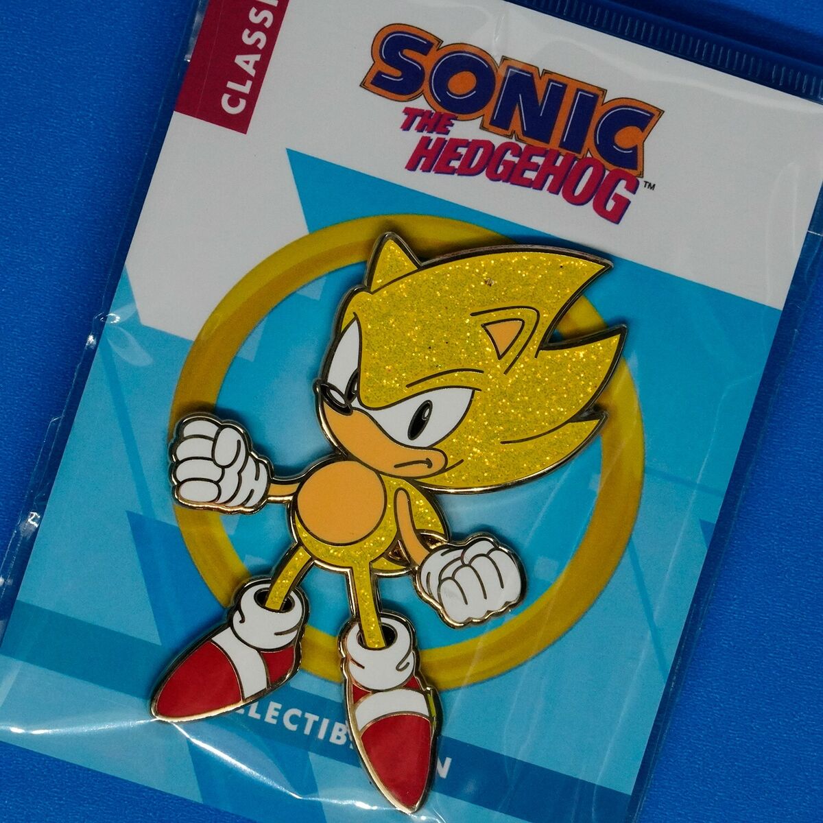 Sonic the Hedgehog Super Sonic Limited Edition Gold Emblem Enamel Pin Figure